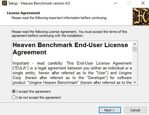 Heaven Benchmark Installation Step 5