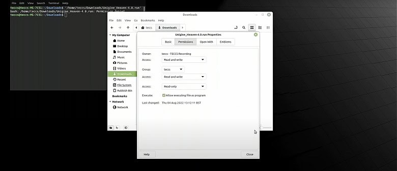 Heaven Benchmark Installation Process on Linux - Step 5