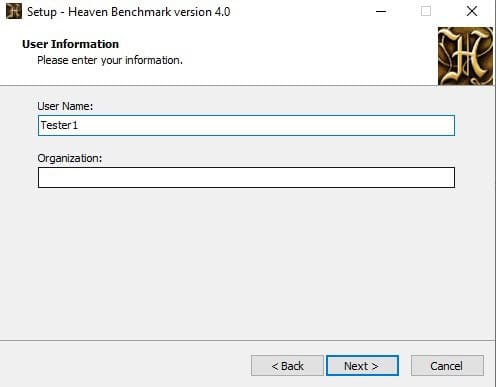 Heaven Benchmark Installation Step 6