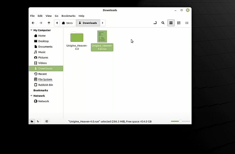 Heaven Benchmark Installation Process on Linux - Step 7